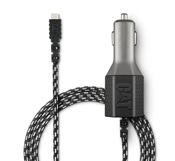 Dual USB Car Charger - with 6' Micro USB Cable - DSP